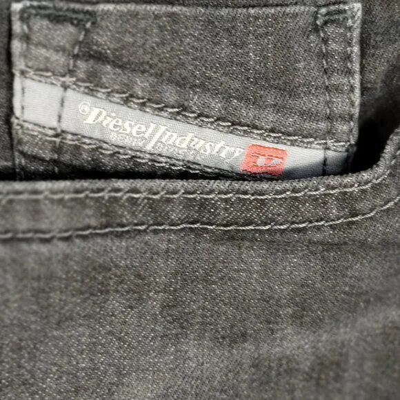 Diesel Thommer Slim Skinny Grey Jeans Size 31 x 32 - Picture 6 of 12